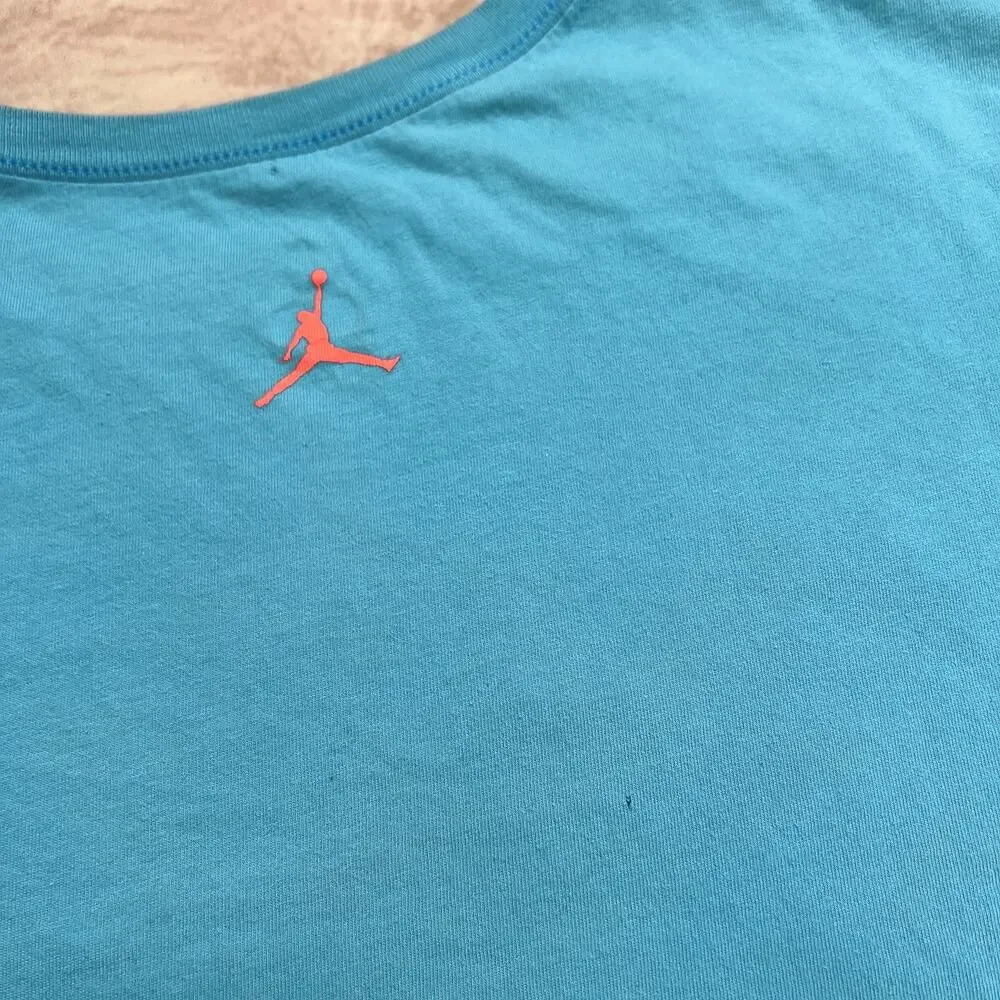 Air Jordan Deep Three Graphic T-Shirt Skeleton Underwater Sneakers Blue Pink